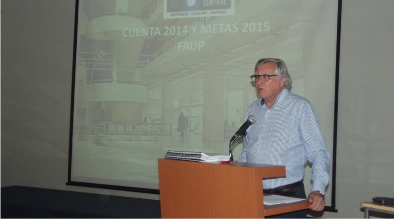 Decano FAUP presentó cuenta anual 2014