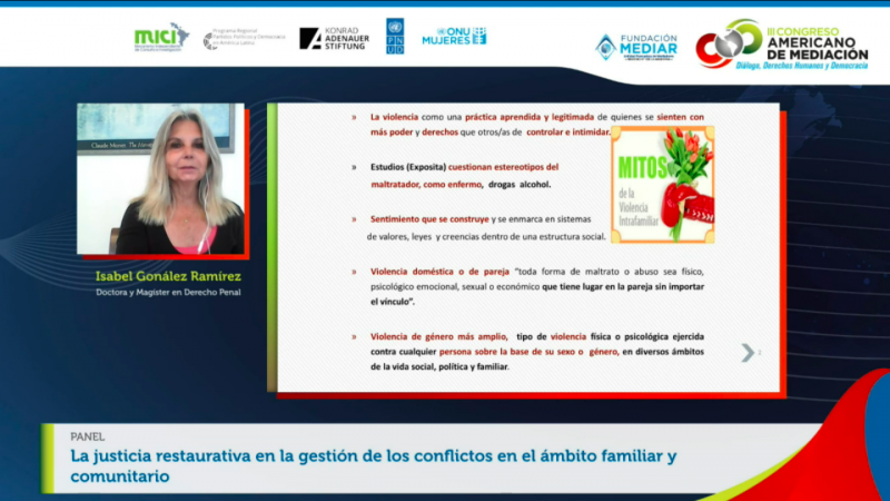 Profesora Isabel González expuso en III Congreso Americano de Mediación