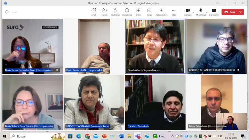 Consejo Consultivo Externo: MBA realiza su primera reunión en el marco de la actualización curricular y acreditación