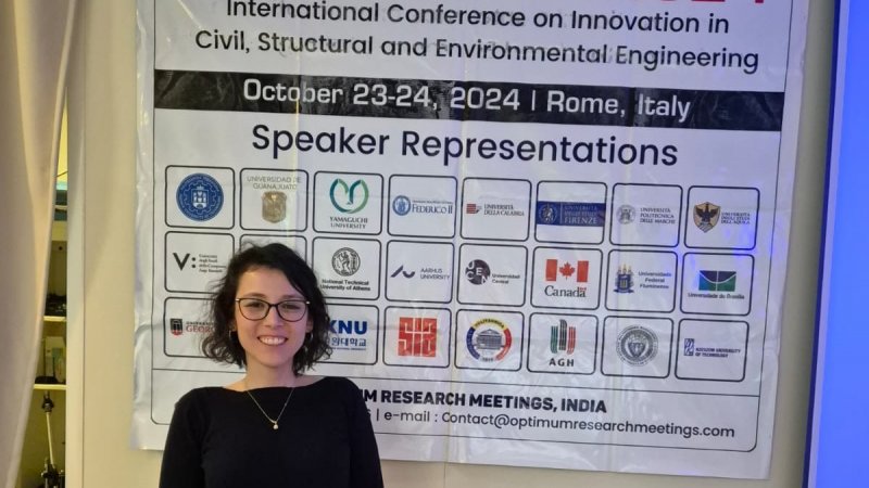 Daniela Brizuela expone en Seminario internacional realizado en Roma investigación sobre ingeniería estructural