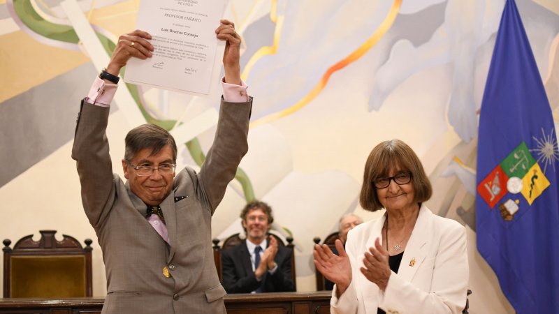 Luis Riveros Cornejo, decano de la Fegoc, fue distinguido como Profesor Emérito por la Universidad de Chile