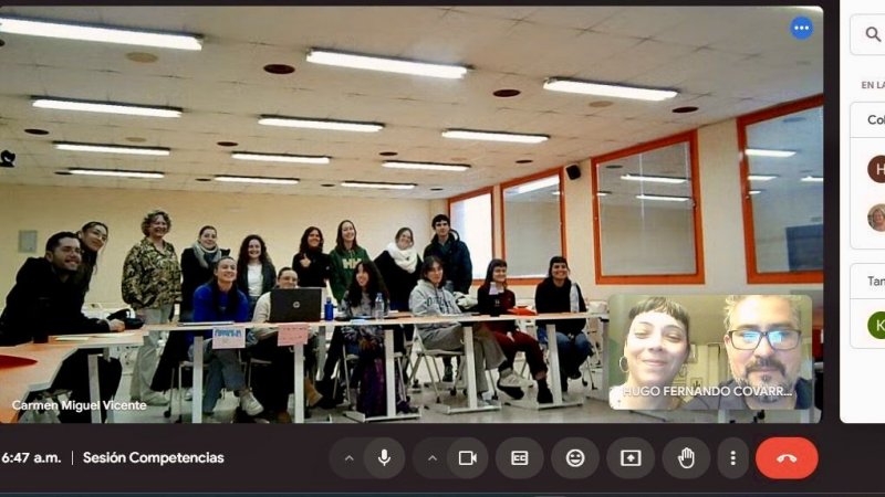 Docentes de Trabajo Social dictaron clase en la Universidad Complutense de Madrid